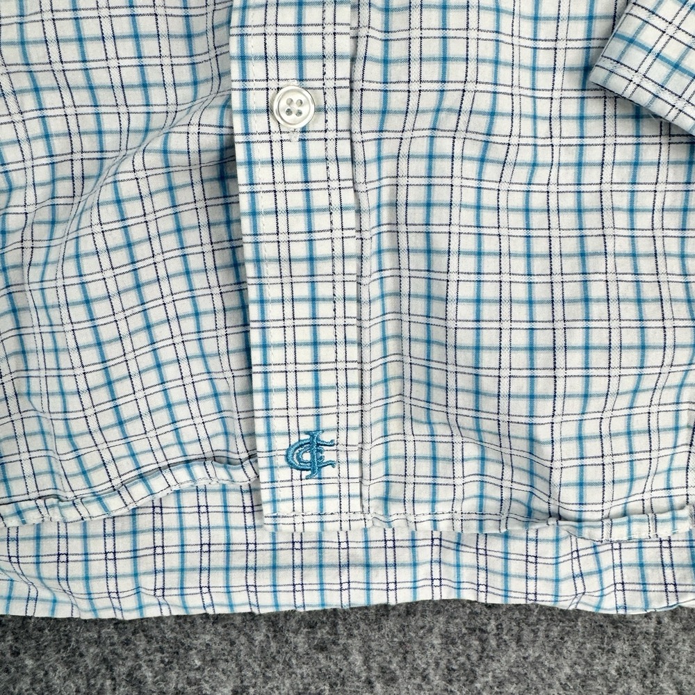 Cody James Core Plaid Button Up Stretch White Blue Mens‎ XXL - Picture 4 of 10